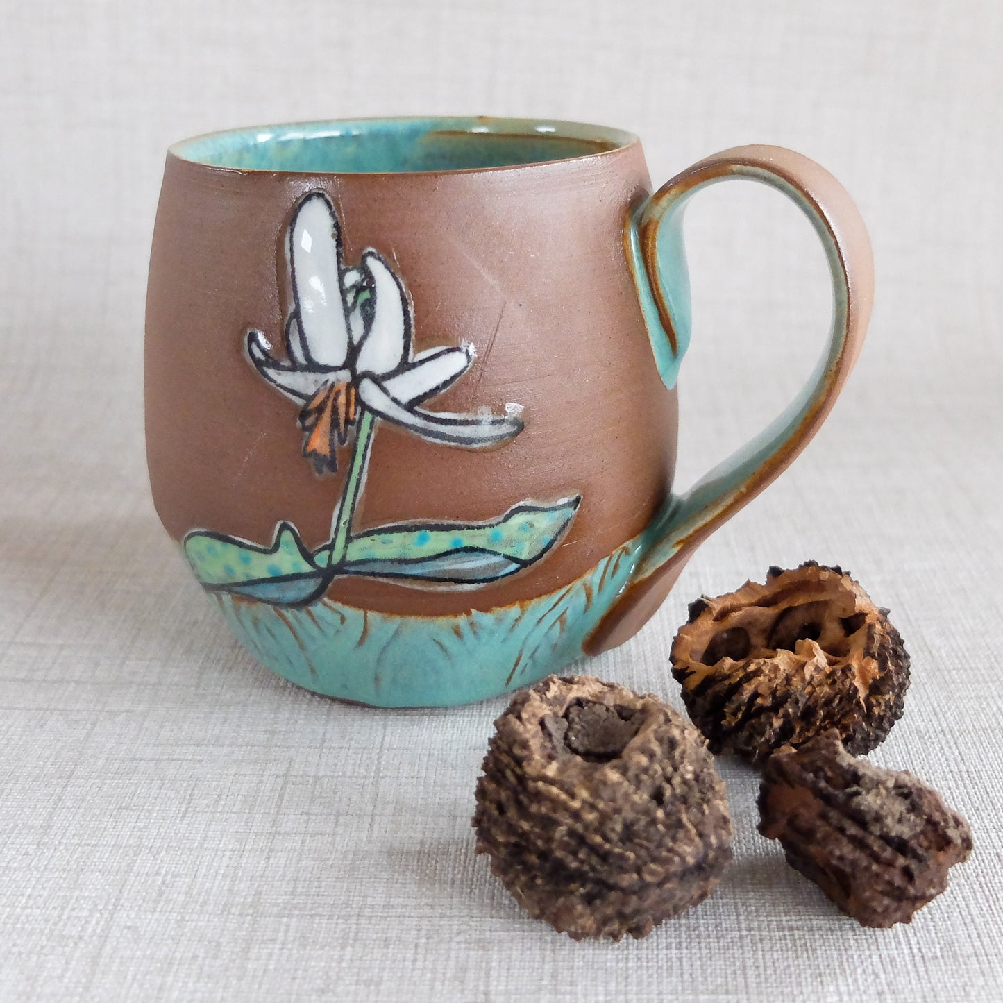 Trout Lily Botanical Illustration Mug