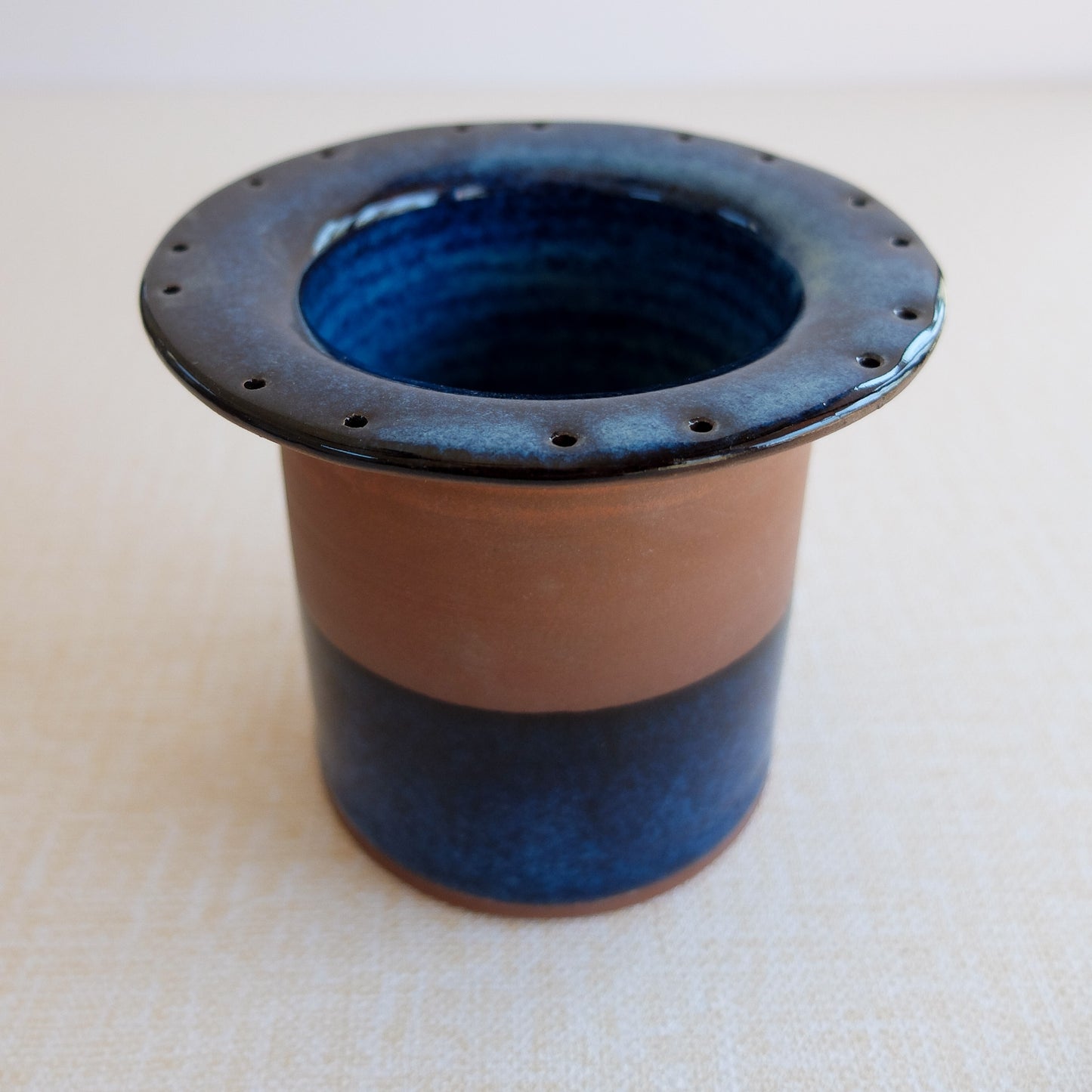 Handmade clay earring storage pot